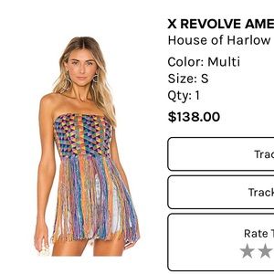 Size small House of Harlow fringe tube top